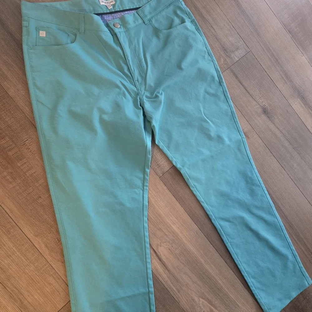 Peter Millar Teal Straight Golf Pants 38/30 NEW